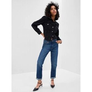 GAP Slim Boyfriend Jeans Womens 6 28 Blue Dark Wash